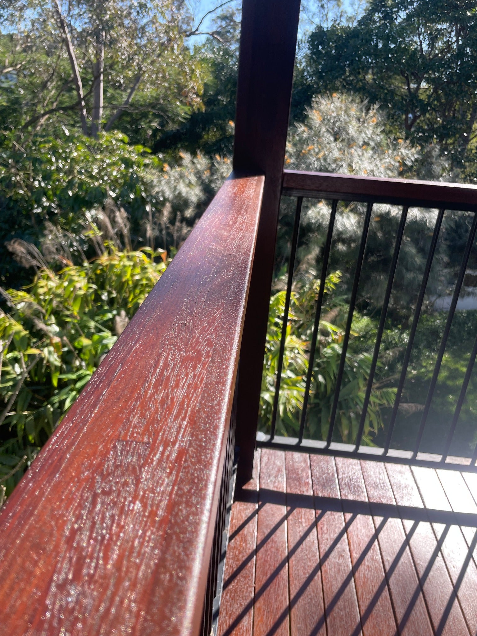 Handrail finish and timber detail