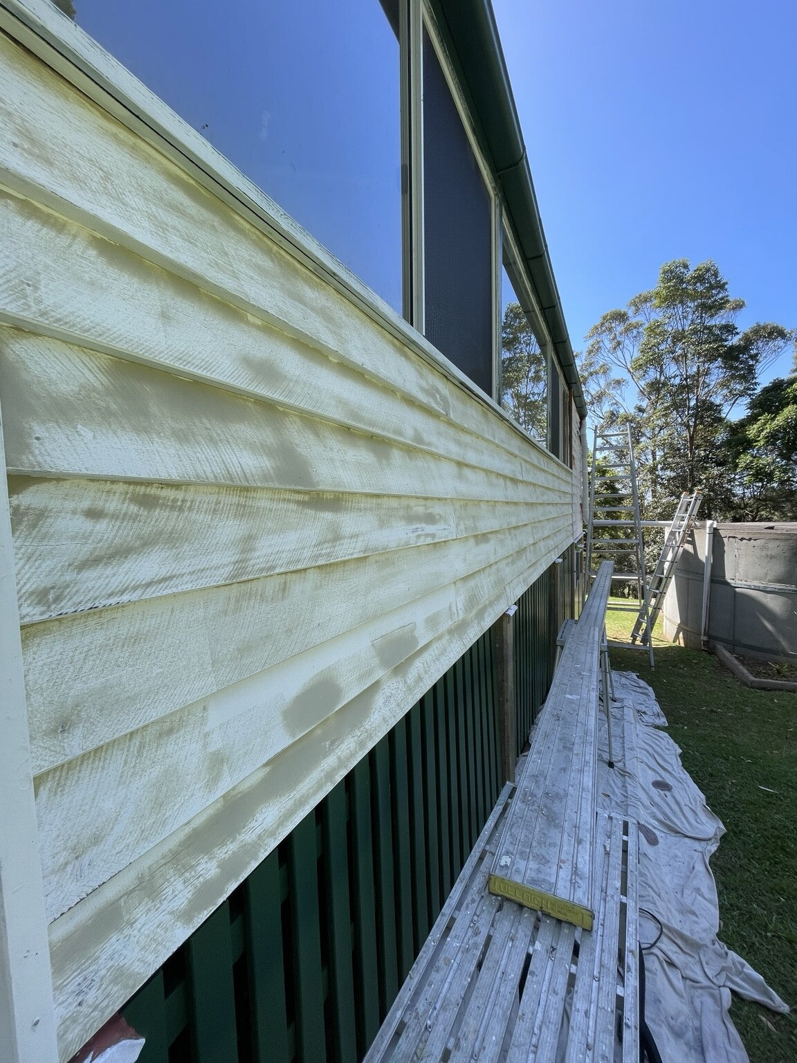 Oil priming and grain filling rebuild the exposed timber